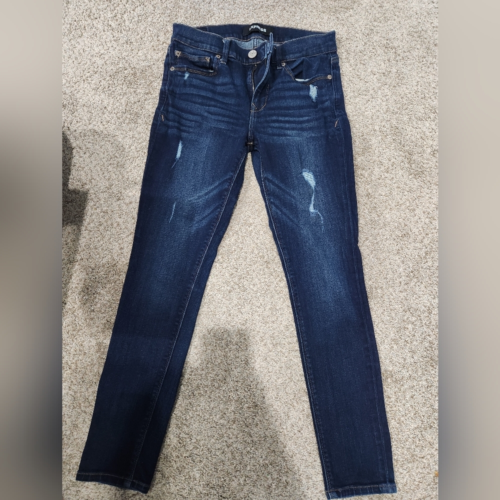 Express Dark Blue Skinny Jeans